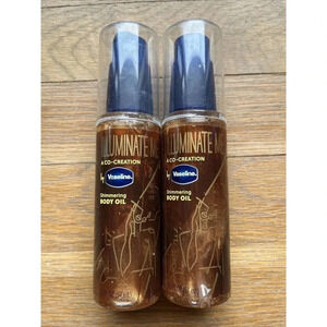TWO Vaseline Illuminate Me Shimmering Body Oil Created for Melanin Rich Skin
